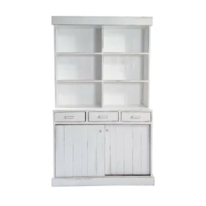 Offres 🎉 Buffet Héritage Blanc Patiné L119 X P50 X H200cm 👏 6