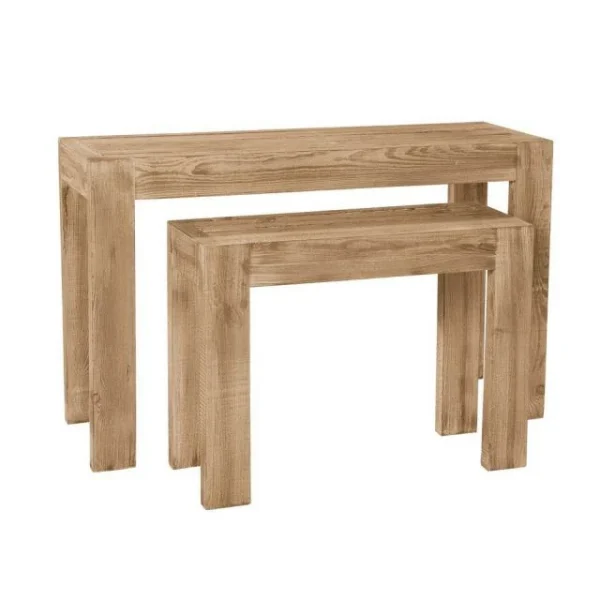 Offres 🔥 Console Westside L118 X P39 X H75cm/L79 X P29 X H60cm – Pin Naturel – Par 2 😍 1