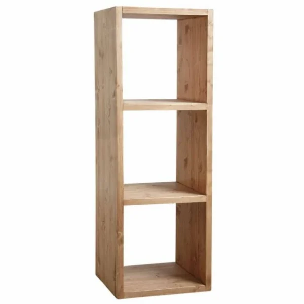 Bon marché 🌟 Etagère 3 Niches En épicéa Ciré Miel 41.5x40x118.5 🎁 1