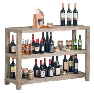 fashioniable Vente flash 🛒 Etagère 3 Niveaux Héritage L119 X P39 X H80cm Bois Naturel 🤩 12