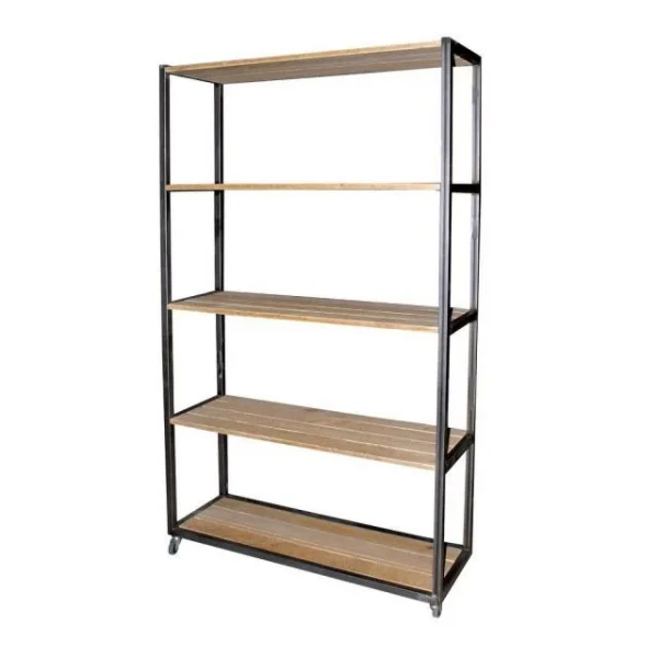 Coupon 😉 Etagère Haute Westside Used 4 Niveaux Bois Et Métal L119 X P39 X H195cm 😍 1