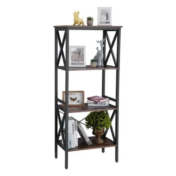 belle Le moins cher 👏 Etagère Metal-bois L56 X P34 X H131 Cm 👏 4