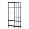 Tout neuf 🔔 Etagere Scandinave 6 Niv, Noir Struct. Métal Noir, Plateaux Bois 100x30x169 Cm 🔔 7