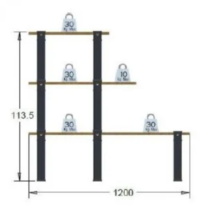 Neuve avec étiquette Top 10 👏 Kit Etagère Modulable – 3 Plateaux 14 Pieds Rouges 🔥 13