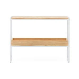 Les meilleures critiques de 😀 Console Icub Double Plateau Scandinave 32x100x75cm Blanc – Pin Naturel 🧨 soldes luxe 7