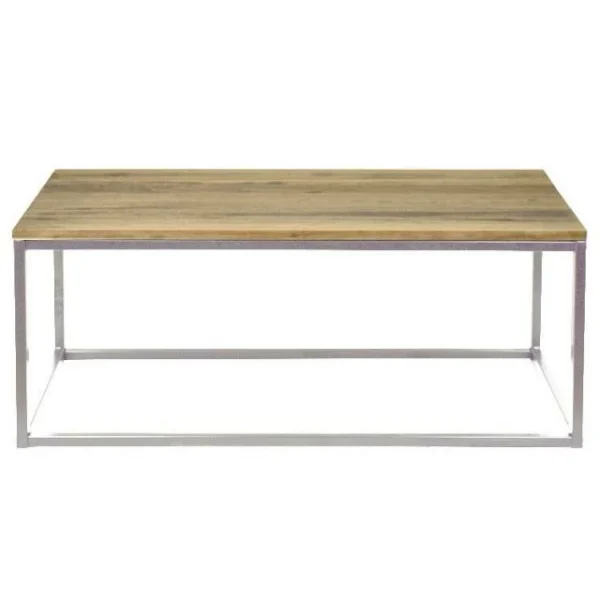 Offres 💯 Table Basse Auxiliaire Icub – Industriel Vintage Bois Et Métal 120x45x40cm Blanc 🔔 achat 1