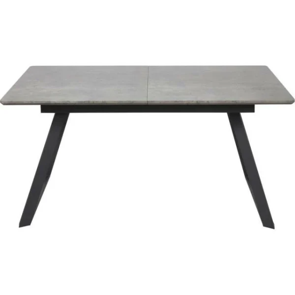 Large choix en ligne Acheter 🧨 Table De Repas Extensible Gris – Plateau Bois 160 X 90 Cm Avec Rallonge ✨ 3