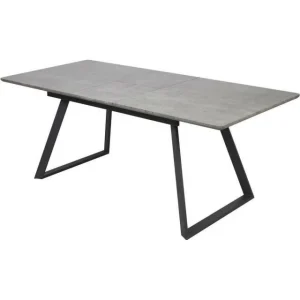 Large choix en ligne Acheter 🧨 Table De Repas Extensible Gris – Plateau Bois 160 X 90 Cm Avec Rallonge ✨ 12