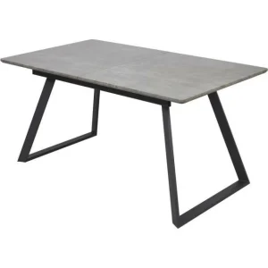 Large choix en ligne Acheter 🧨 Table De Repas Extensible Gris – Plateau Bois 160 X 90 Cm Avec Rallonge ✨ 16