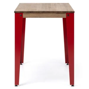 Remise 🥰 Table Salle à Manger Lunds 60x110x75 Rouge-Vieilli. ⌛ haute qualité 9