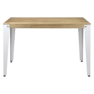 Coupon 😉 Table Salle à Manger Lunds 60x120x75cm Blanc-Vieilli. ✔️ Retour Gratuit 8