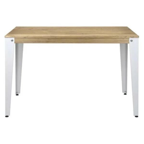 Coupon 😉 Table Salle à Manger Lunds 60x120x75cm Blanc-Vieilli. ✔️ Retour Gratuit 3