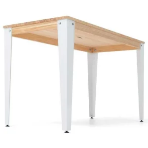 Retour gratuit en magasin. Budget 🔔 Table Salle à Manger Lunds 80x80x75cm Blanc-plateau Bois Finition Naturel. 🥰 11