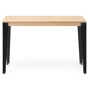 marque pas cher Nouveau 💯 Table Salle à Manger Lunds 90x160x75cm Noir-plateau Bois Finition Naturel. 🛒 9