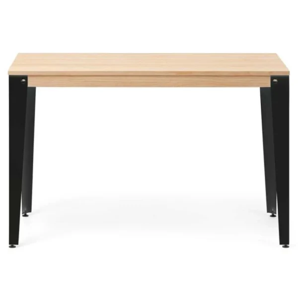 marque pas cher Nouveau 💯 Table Salle à Manger Lunds 90x160x75cm Noir-plateau Bois Finition Naturel. 🛒 3