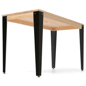 marque pas cher Nouveau 💯 Table Salle à Manger Lunds 90x160x75cm Noir-plateau Bois Finition Naturel. 🛒 13