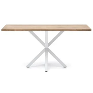 à prix promos Vente flash 😀 Table Salle à Manger Pied étoile Industriel 160x80cm Blanc-bois Vieilli 🧨 9