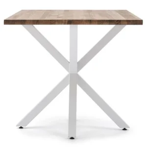 à prix promos Vente flash 😀 Table Salle à Manger Pied étoile Industriel 160x80cm Blanc-bois Vieilli 🧨 11