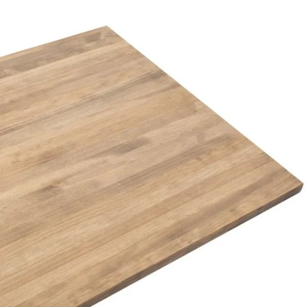 à prix promos Vente flash 😀 Table Salle à Manger Pied étoile Industriel 160x80cm Blanc-bois Vieilli 🧨 6